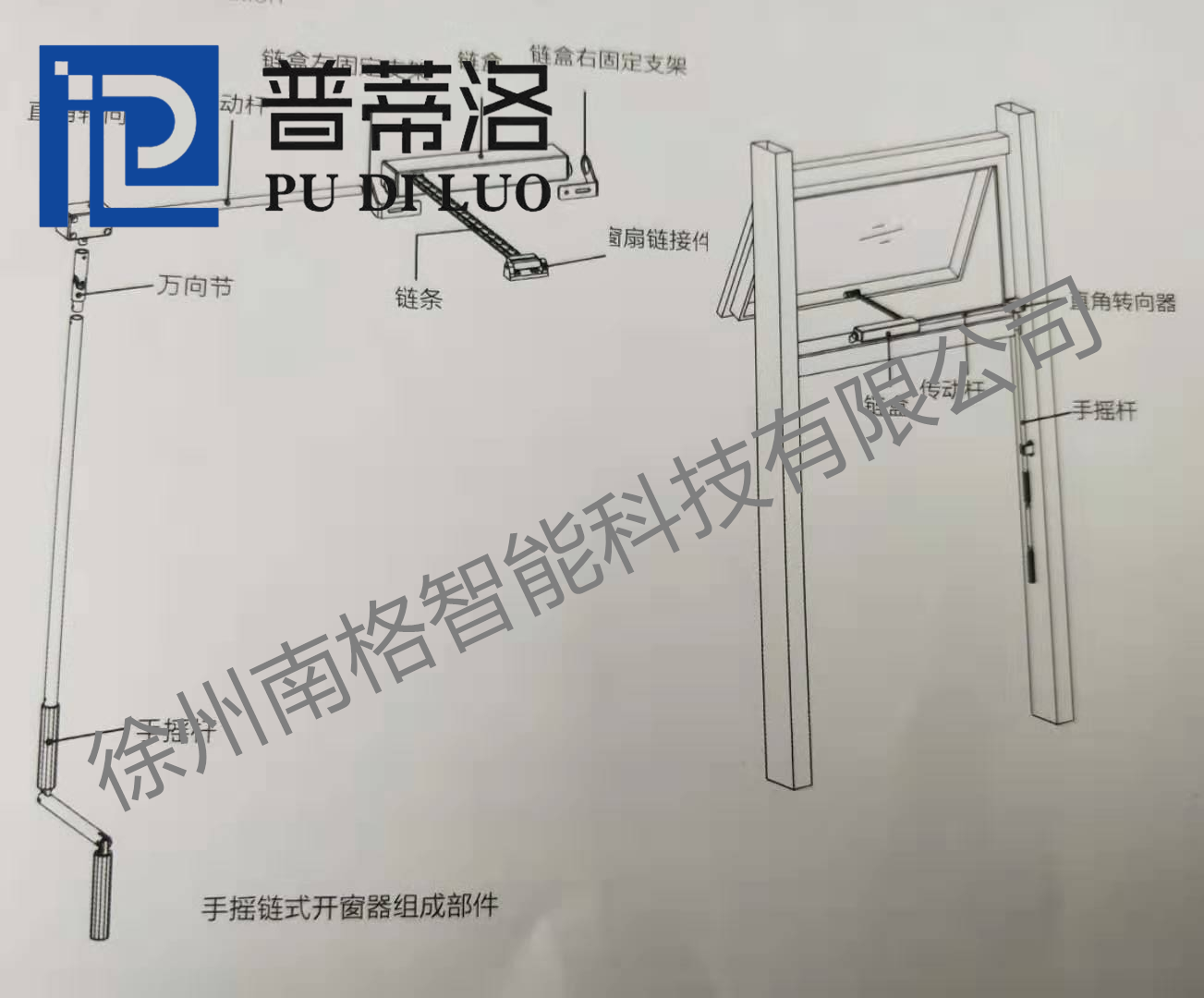 手摇链条式开窗器