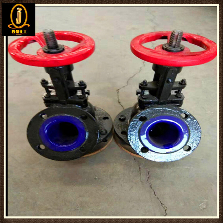 上展示搪瓷放料阀