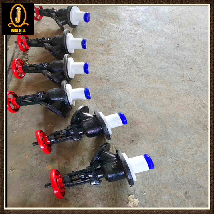 上展示搪瓷放料阀