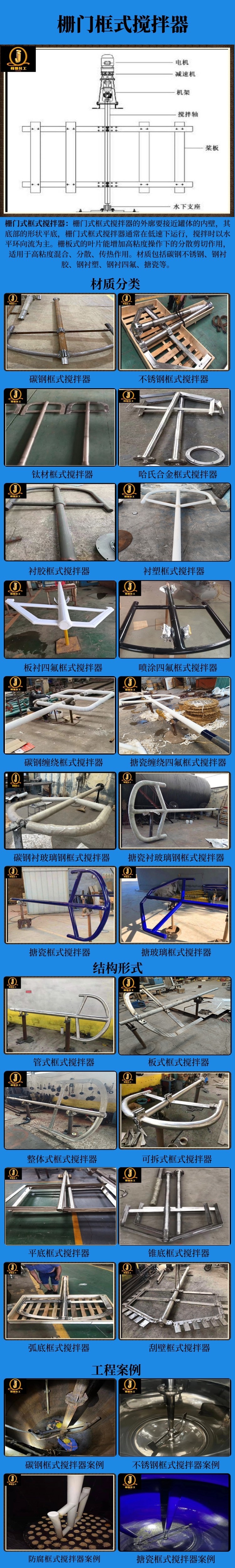 网站栅门式框式搅拌器