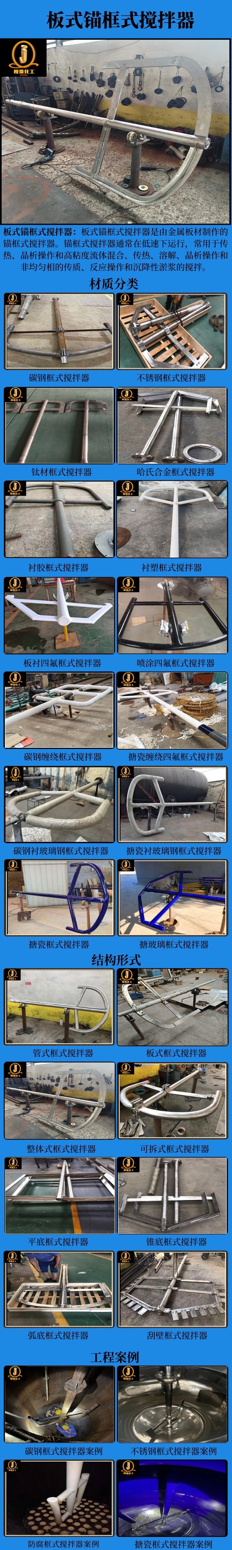 网站板式锚框式搅拌器