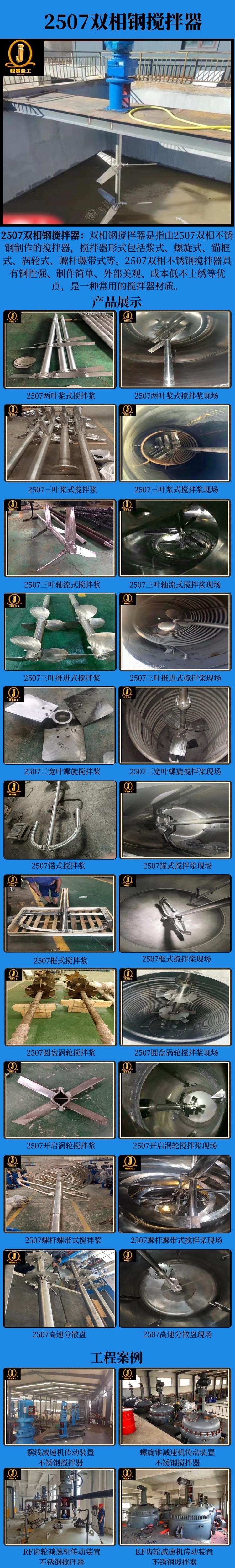 网站2507双相钢搅拌器