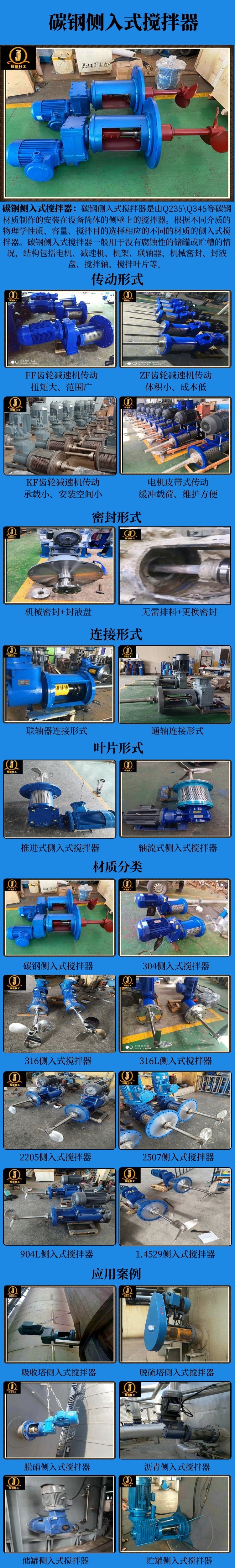 网站碳钢侧入式搅拌器