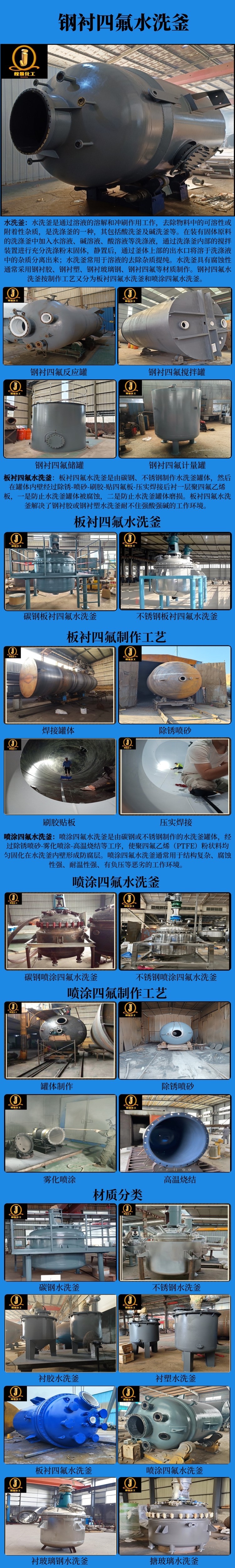 网站钢衬四氟水洗釜