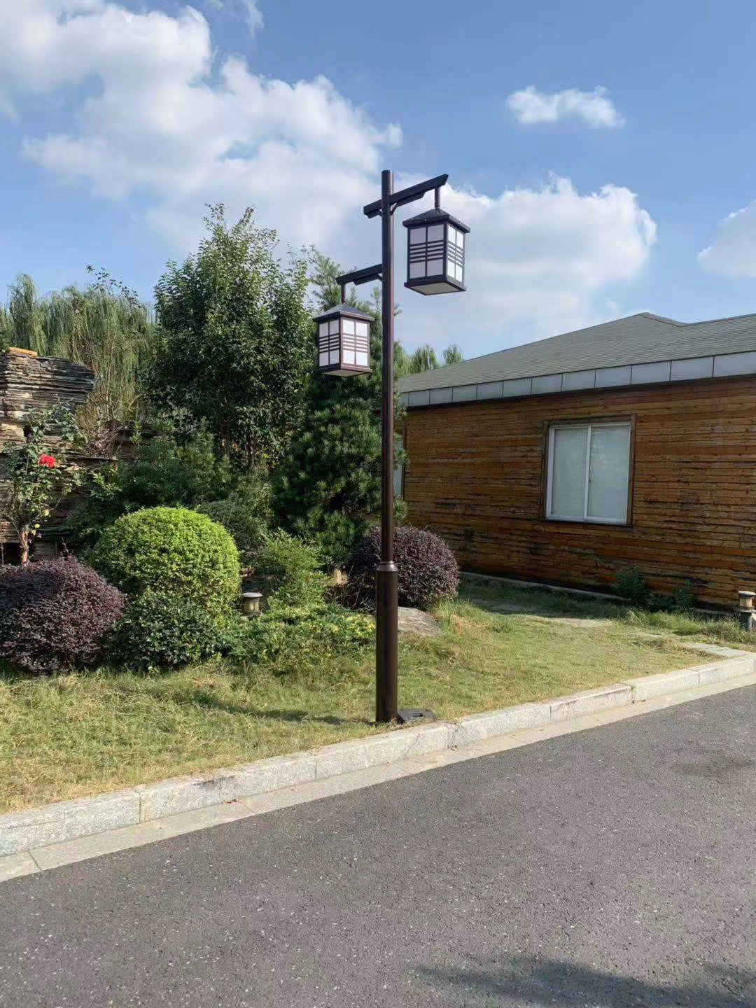 3.5米仿古雙頭庭院燈