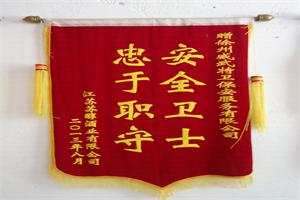 忠于職守安全衛(wèi)士錦旗