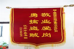 勇擒盗贼敬业爱岗锦旗