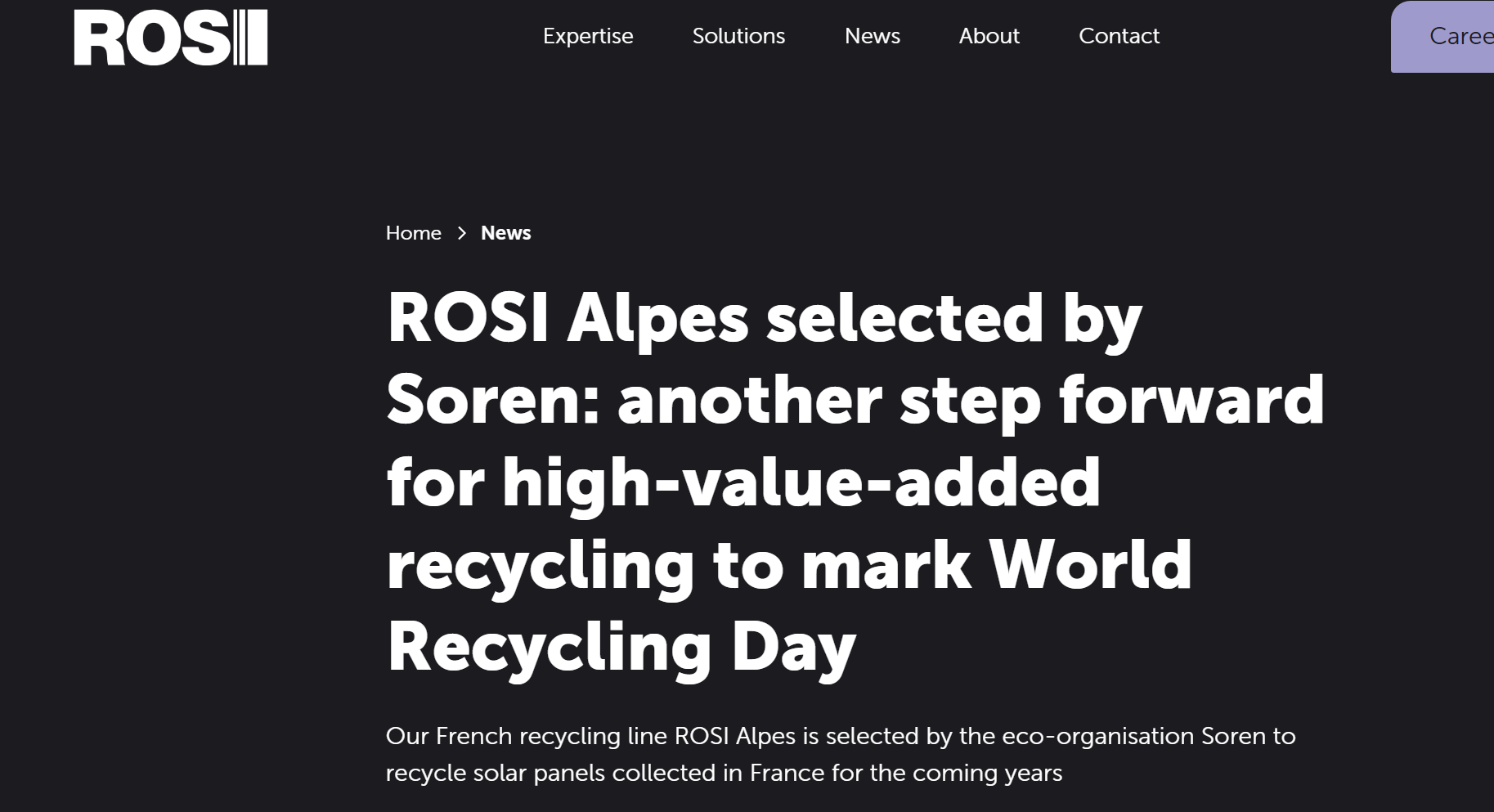 法国SOREN选定6家光伏组件回收企业