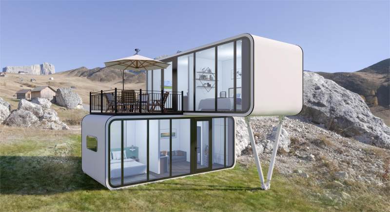 双层欣居宿移动苹果舱