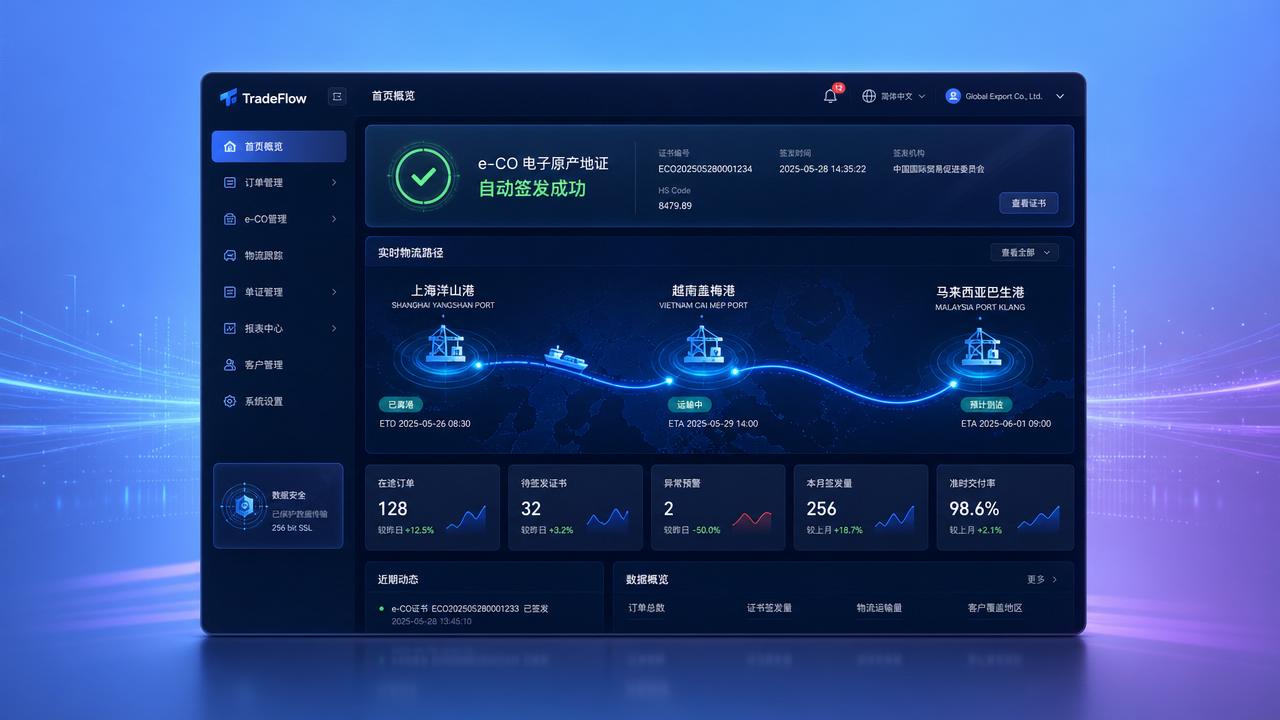 RCEP升级版原产地规则上线：B2B独立站需支持e-CO自动签发与物流节点映射