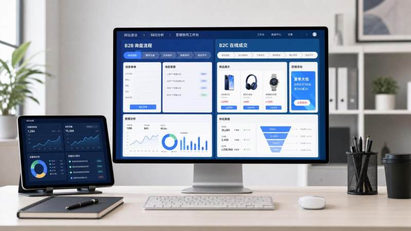B2B网站和B2C网站在推广上有何不同？流量获取与转化逻辑对比