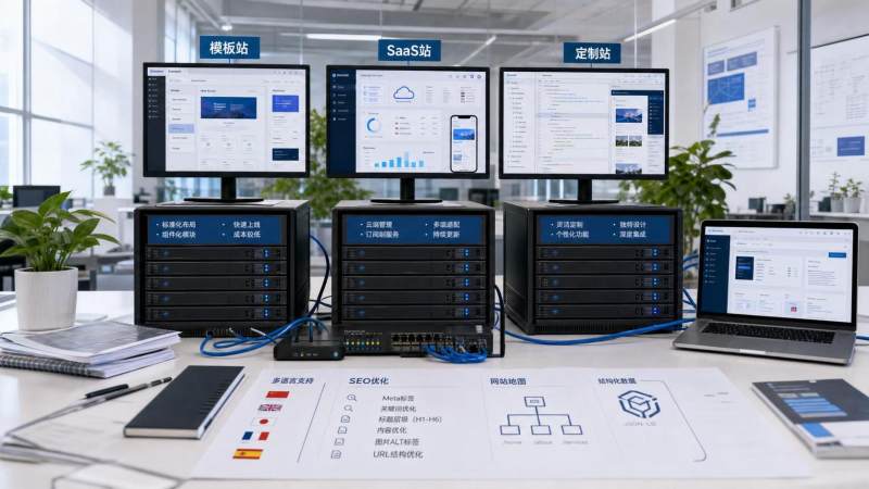 建站工具SEO优化对比分析：模板站、SaaS站和定制站谁更友好