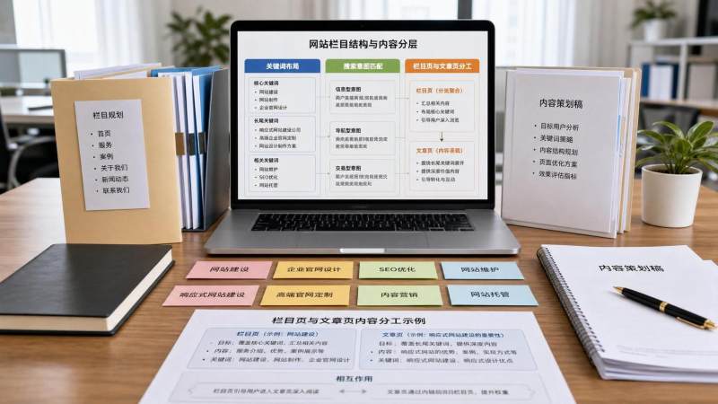 外贸网站关键词布局 搜索意图怎么匹配？栏目页与文章页分工思路