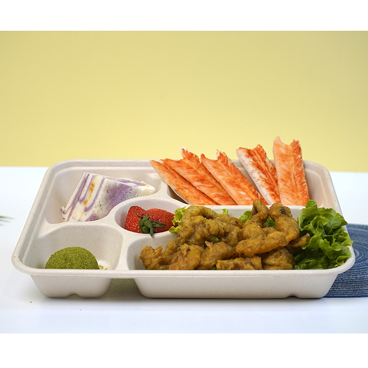 大五格本色分体餐盒