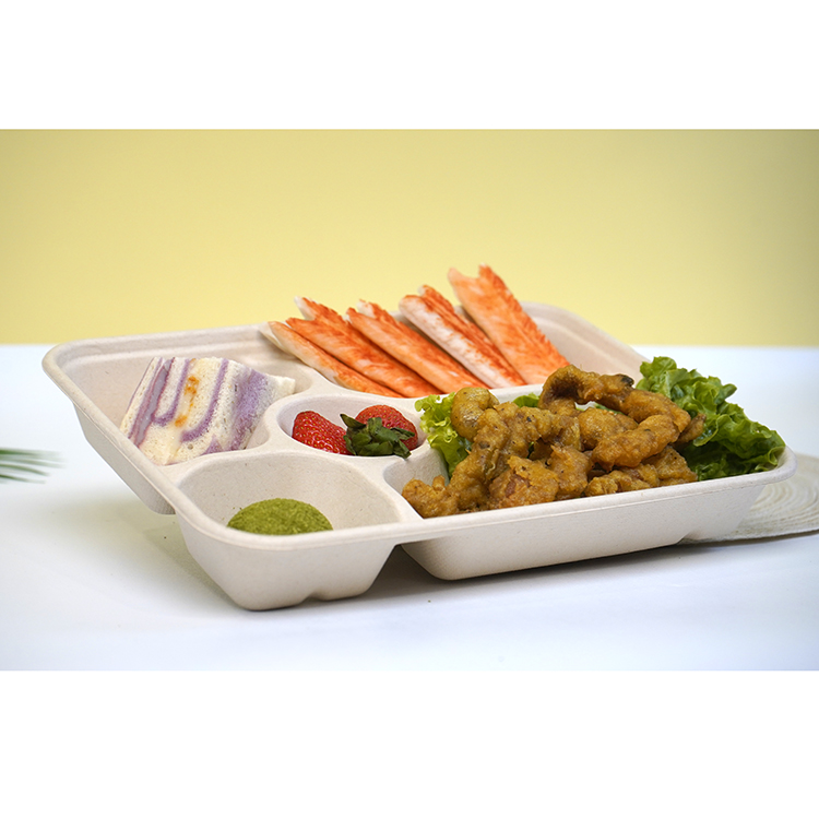 大五格本色分体餐盒