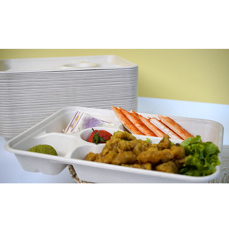 大五格本色分体餐盒