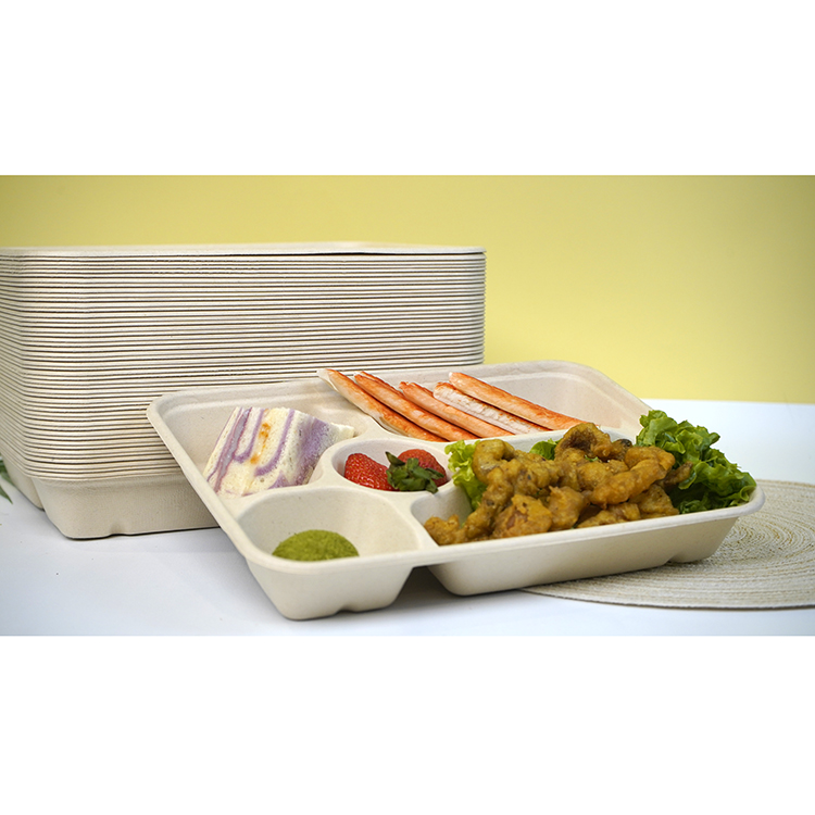 大五格本色分体餐盒