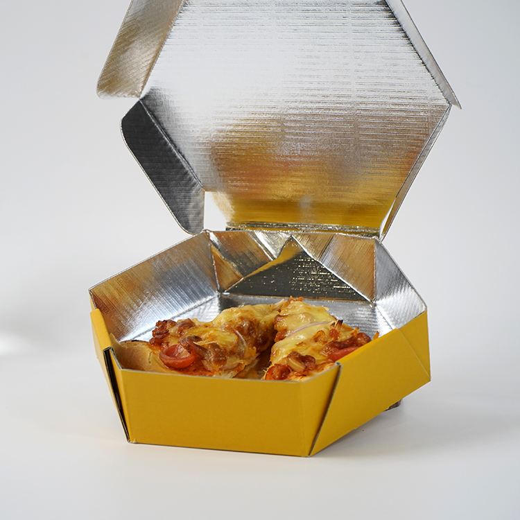 保温披萨盒（哑光膜，正六边形，内覆铝膜）