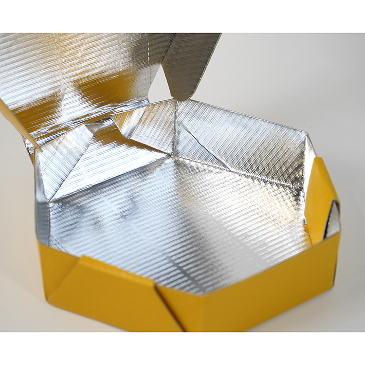 保温披萨盒（哑光膜，正六边形，内覆铝膜）