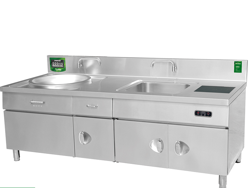 电磁单600大锅单水池单平头炉