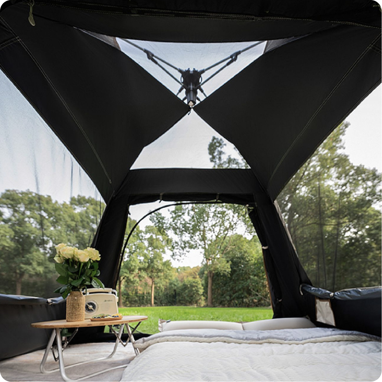 黑胶四角帐篷