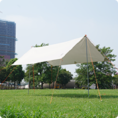 莫兰迪五分格pu涂层天幕