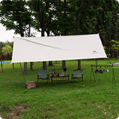 皓月灰四角黑胶天幕