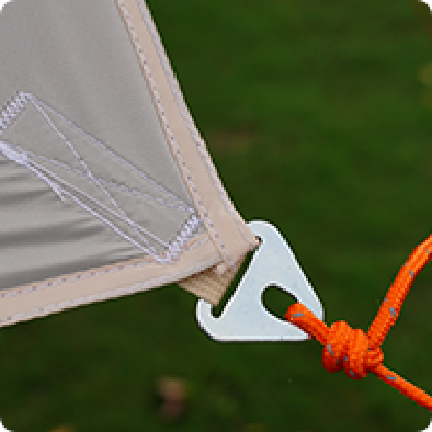 皓月灰四角黑胶天幕