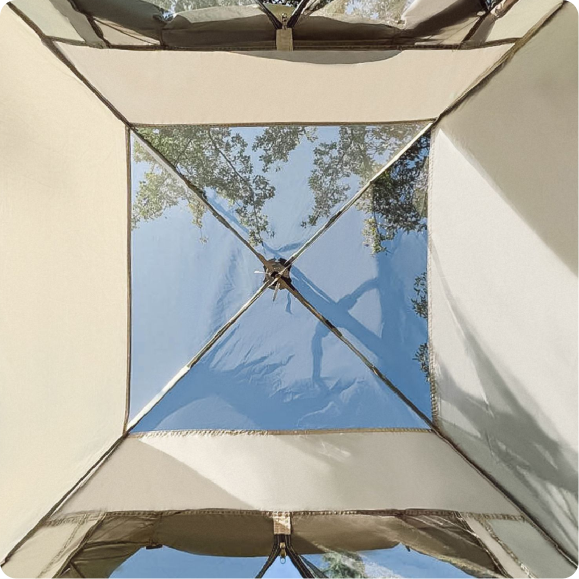 春庭涂银速开四角帐篷