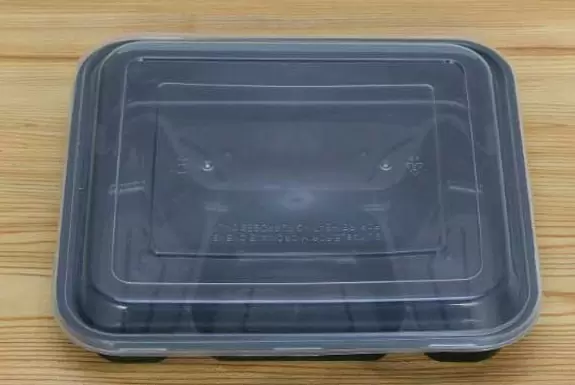 一次性打包盒/黑色/四格餐盒/外卖盒/套餐盒/一次性餐盒