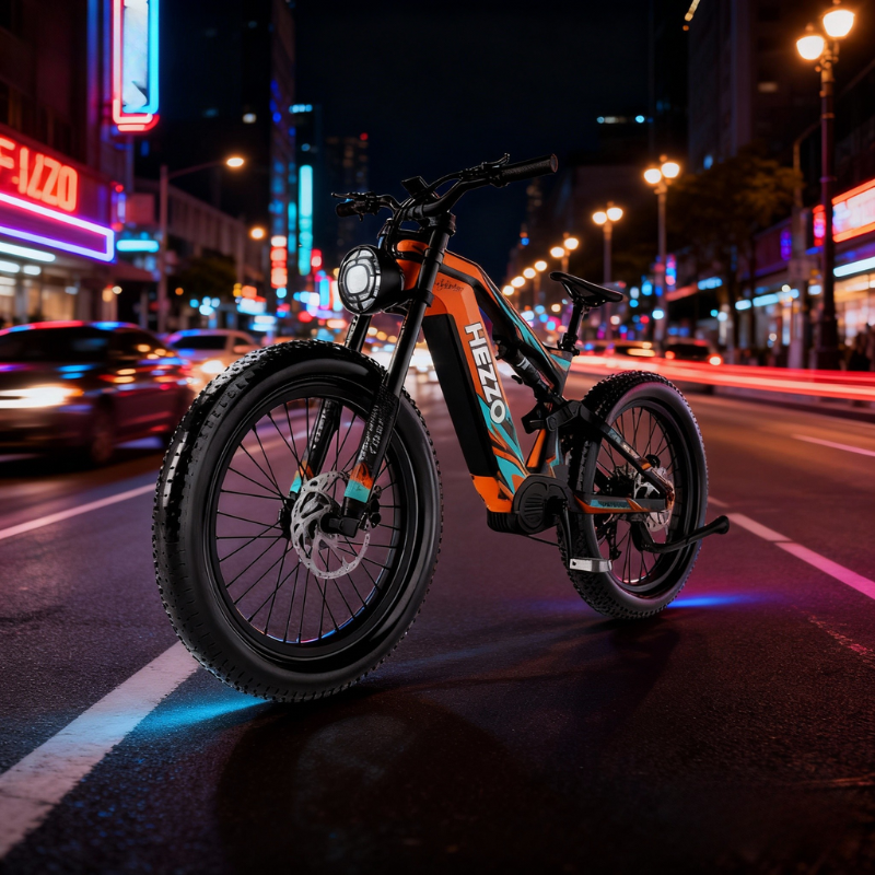 HEZZO K9 Fat Tire Electric Bike 52V 21AH 4