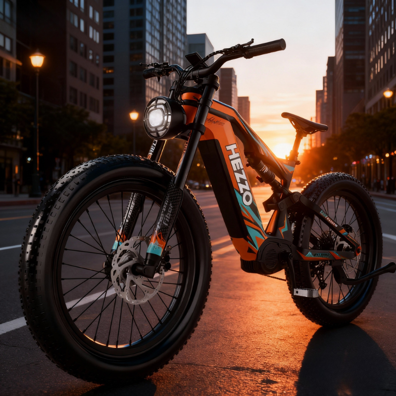 HEZZO K9 Fat Tire Electric Bike 52V 21AH 3