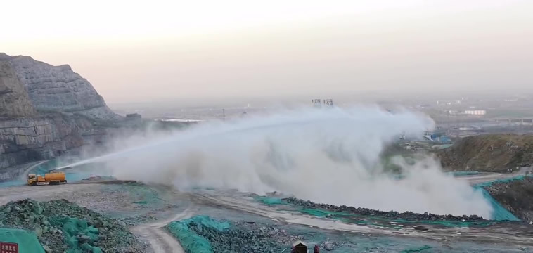 Open air blasting dust suppression