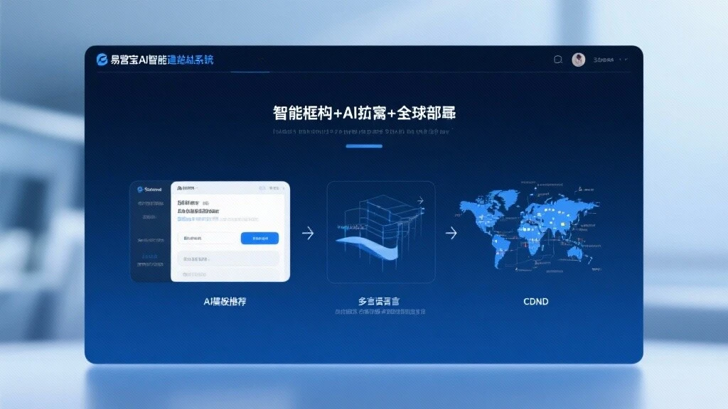 易营宝AI智能建站系统，3步打造外贸独立站！