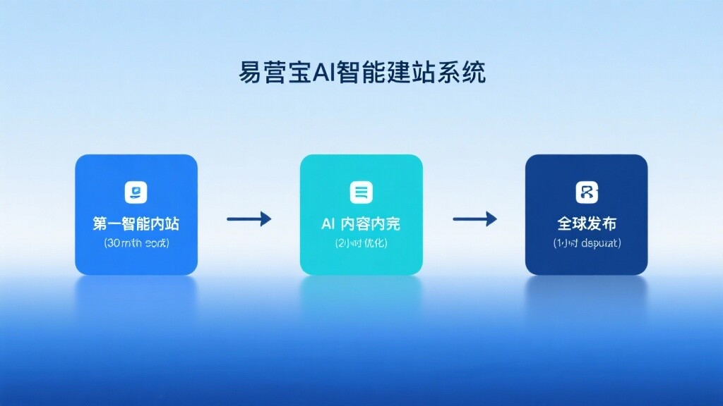易营宝AI智能建站系统，3步打造外贸独立站！