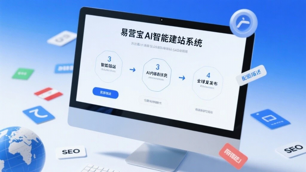 易营宝AI智能建站系统，3步打造外贸独立站！