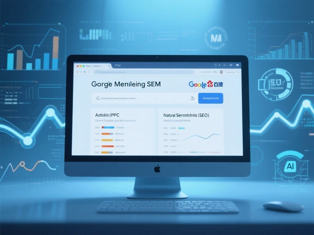 搜索引擎营销（SEM）：抢占全球用户决策入口，以 Google/百度全渠道策略、AI 智能优化和数据科学实现可预测的高 ROI 增长