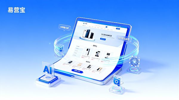 【智能建站】跨境电商 AI 网站建设解决方案：易营宝，AI驱动设计与SEO，实现“极速、高转化”DTC独立站！