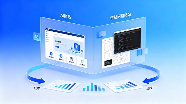 AI 建站和传统网站建设有什么区别?成本、交付与运维对比 AI 建站和传统网站建设有什么区别?成本、交付与运维对比