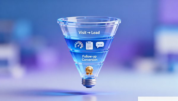 外贸询盘转化率低怎么办？用询盘漏斗模型拆解：从访问→留资→跟进→成交的4个断点修复法