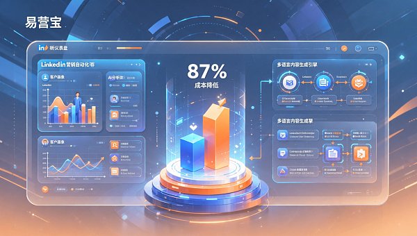 LinkedIn营销自动化：外贸团队如何用AI工具降低87%人工触达成本？