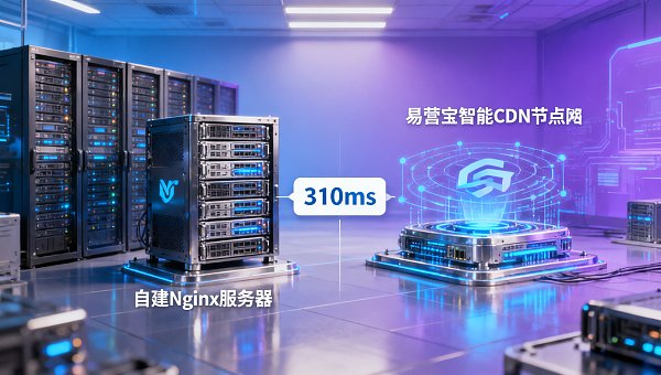 网站加速与性能优化：易营宝静态资源分发策略 vs 自建Nginx方案｜TTFB实测差值达310ms