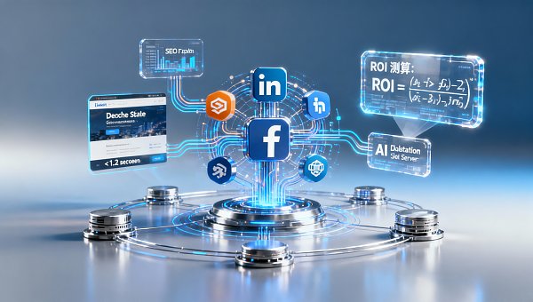 多语言外贸网站社媒营销如何联动转化？LinkedIn+Facebook双平台ROI测算公式