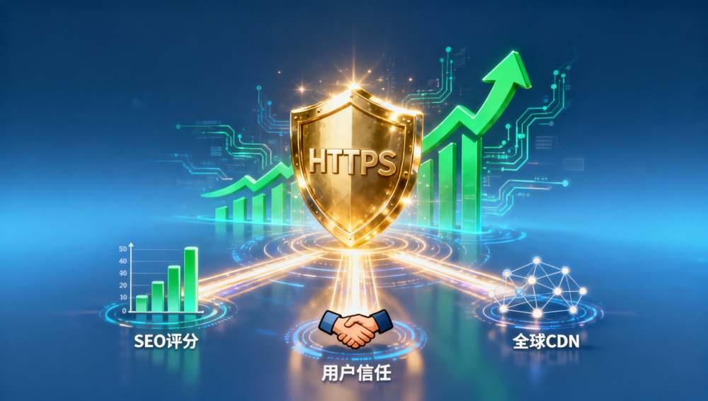 HTTPS 对网站有什么作用？2026年搜索引擎排名、用户信任与转化率的3维影响实测