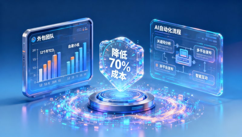 社媒运营怎么降低成本？外包团队与自建小组的12个月TCO对比模型