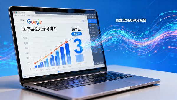 易营宝SEO评分提升后,某医疗器械企业Google自然搜索排名前3的词数从9个升至28个,他们做了什么 易营宝SEO评分提升后,某医疗器械企业Google自然搜索排名前3的词数从9个升至28个,他们做了什么