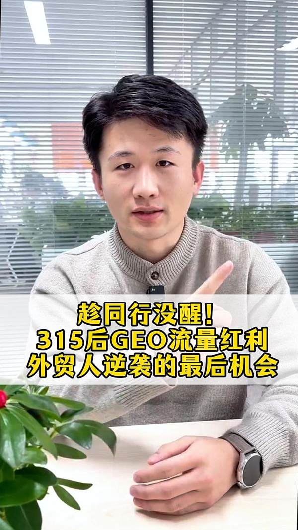 趁同行没醒！315后GEO流量红利，外贸人逆袭的最后机会