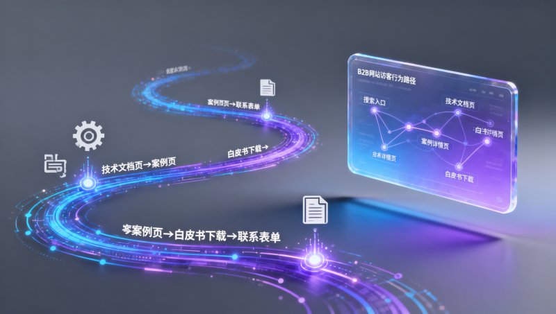 网站流量监控工具默认统计UV，但B2B企业更该盯紧‘有效访客路径’