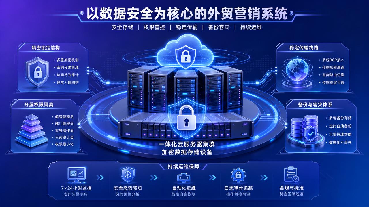 外贸营销系统数据安全吗要看什么