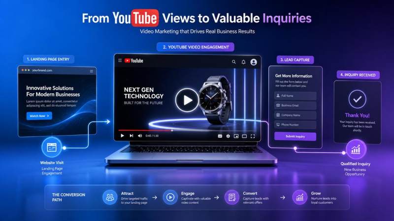 YouTube视频营销为什么总是有播放没询盘？